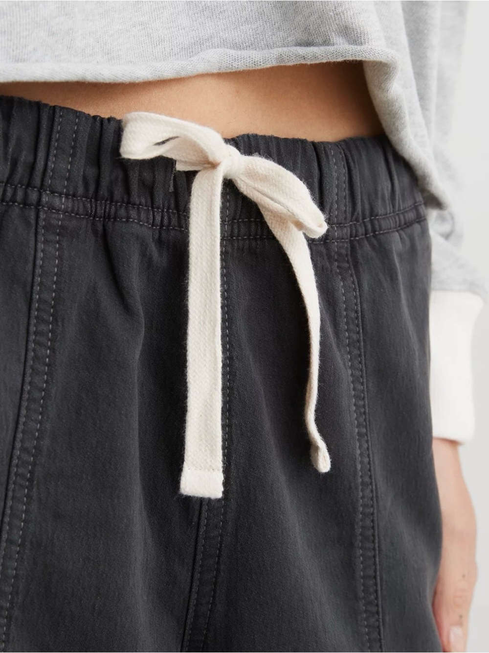 Aerieđź’ŽNWT Wide Leg Medium Me-Day Tie Waist Straight Leg Pant Size Medium 8/10 - Picture 4 of 8